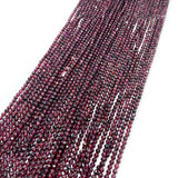 Dark Red Garnet Round Faceted Stone Beads 2/3/4 mm