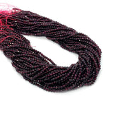 Dark Red Garnet Round Faceted Stone Beads 2/3/4 mm