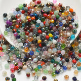 Mixed Czech Rondelle Crystal Beads Faceted Glass Beads 6mm for Jewelry Making
