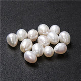 Half Hole Pearl Beads Natural Freshwater Oval Half Drilled Pearls Beads