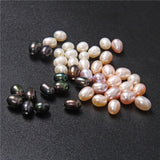 Half Hole Pearl Beads Natural Freshwater Oval Half Drilled Pearls Beads