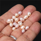 Half Hole Pearl Beads Natural Freshwater Oval Half Drilled Pearls Beads