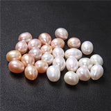 Half Hole Pearl Beads Natural Freshwater Oval Half Drilled Pearls Beads