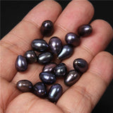 Half Hole Pearl Beads Natural Freshwater Oval Half Drilled Pearls Beads