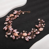Bride Wedding Accessories Red Pink Champagne Green Bridal Hair Tiara Pearl