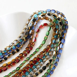 50PCS 5mm Glass Beads Loose Bead for Jewelry Making Necklace DIY Bracelet