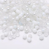 100Pcs 6mm Mixed Faceted Spacer Beads Crystal Glass Pearl