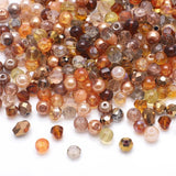 100Pcs 6mm Mixed Faceted Spacer Beads Crystal Glass Pearl