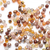 100Pcs 6mm Mixed Faceted Spacer Beads Crystal Glass Pearl