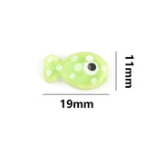 Hand Painted Striped Fish Ceramic Beads For Jewelry Making