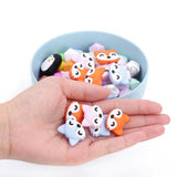 Chenkai 10PCS Fox Shaped Baby Teether Silicone Beads