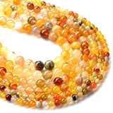 Natural Amber Agates Round Spacer Beads for DIY Jewelry Making 6 8 10MM