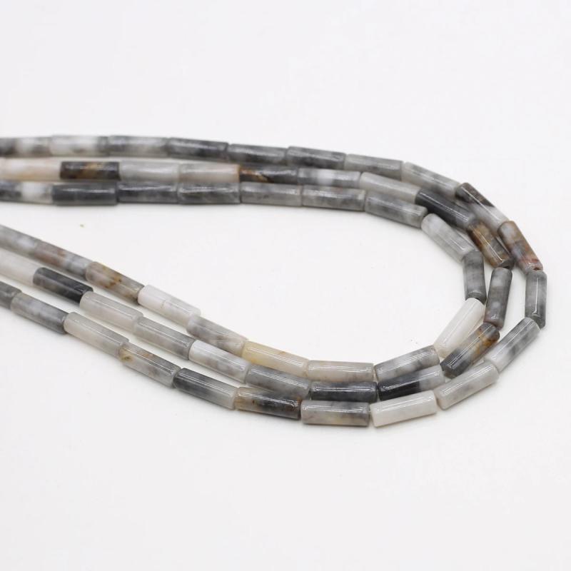 7x13mm Rose Quartz Agate Round Tube Beads for DIY Jewelry Making