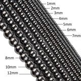 Natural Stone Hematite Round Beads 2-12mm Gallstone Beads