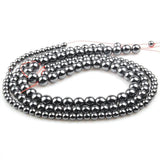 Natural Stone Hematite Round Beads 2-12mm Gallstone Beads