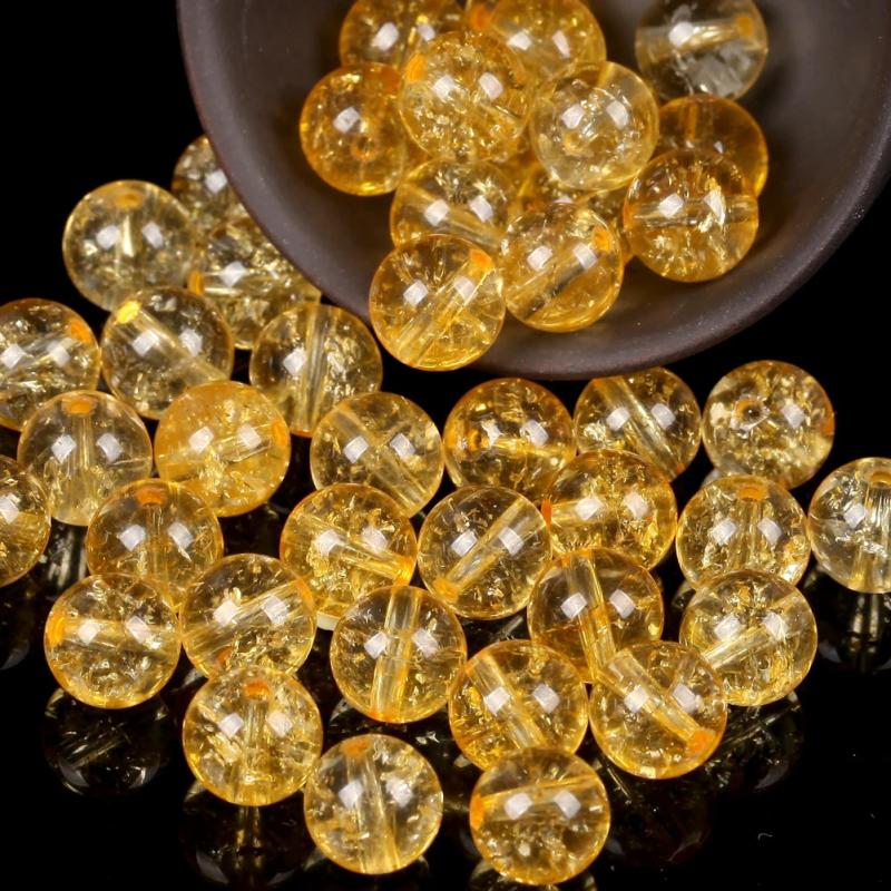 Natural Citrines Crystal Round Spacer Beads 4/6/8/10/12mm