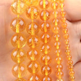 Natural Citrines Crystal Round Spacer Beads 4/6/8/10/12mm