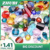 Mixed Faceted Crystal Glass Beads for DIY Jewelry Making