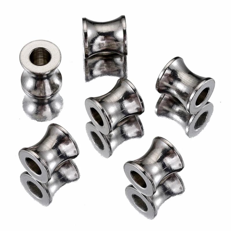 Stainless Steel Spacer Beads Barrel Drum Charms for Jewelry Making DIY