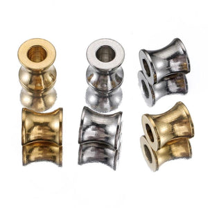 Stainless Steel Spacer Beads Barrel Drum Charms for Jewelry Making DIY
