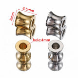 Stainless Steel Spacer Beads Barrel Drum Charms for Jewelry Making DIY