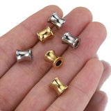 Stainless Steel Spacer Beads Barrel Drum Charms for Jewelry Making DIY