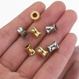 Stainless Steel Spacer Beads Barrel Drum Charms for Jewelry Making DIY