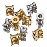 Stainless Steel Spacer Beads Barrel Drum Charms for Jewelry Making DIY