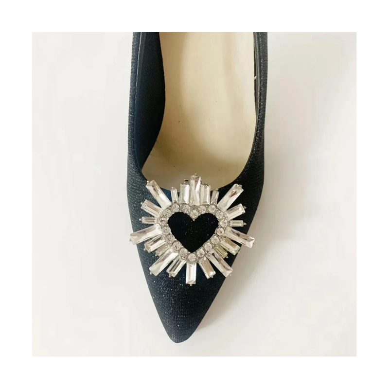 Heart Shape Rhinestone Shoe Clips DIY Jewelry Accessories
