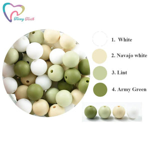 20 PCS 12 MM Round BPA Silicone Beads for Teether Necklace Jewelry Making