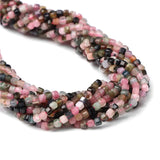 2-3mm Pink Tourmaline Cube Beads Spacer for Jewelry Making DIY