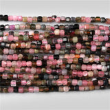 2-3mm Pink Tourmaline Cube Beads Spacer for Jewelry Making DIY