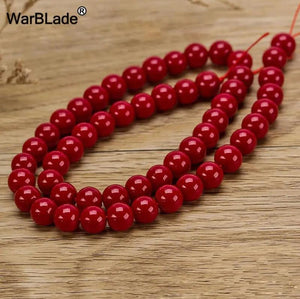 Dark Red Coral Beads 4mm 6mm 8mm 10mm DIY Bracelet Necklace Jewelry Making