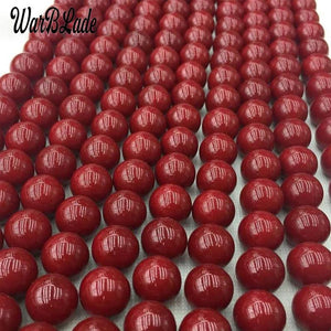 Dark Red Coral Beads 4mm 6mm 8mm 10mm DIY Bracelet Necklace Jewelry Making