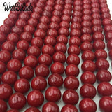 Dark Red Coral Beads 4mm 6mm 8mm 10mm DIY Bracelet Necklace Jewelry Making