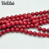 Dark Red Coral Beads 4mm 6mm 8mm 10mm DIY Bracelet Necklace Jewelry Making