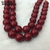 Dark Red Coral Beads 4mm 6mm 8mm 10mm DIY Bracelet Necklace Jewelry Making