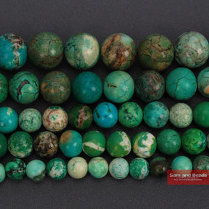 African Green Turquoise Natural Stone Beads 4-12 MM