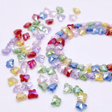 8x10mm Butterfly Crystal Glass Beads Transparent AB Faceted