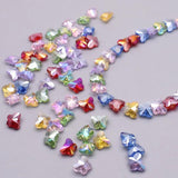 8x10mm Butterfly Crystal Glass Beads Transparent AB Faceted