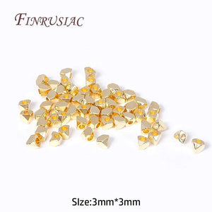 Irregular Rhombus Beads 18K Plated Metal Spacer Beads for Beading