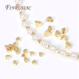 Irregular Rhombus Beads 18K Plated Metal Spacer Beads for Beading