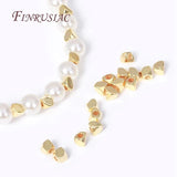 Irregular Rhombus Beads 18K Plated Metal Spacer Beads for Beading