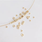 2mm 3mm 14K Plated Tiny Cubic Spacer Beads for Jewelry Making