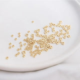2mm 3mm 14K Plated Tiny Cubic Spacer Beads for Jewelry Making