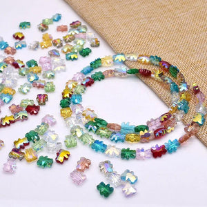 8x10mm Bear Crystal Glass Beads AB Faceted for Jewelry Making DIY Earrings