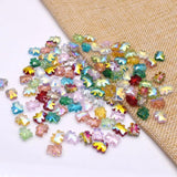 8x10mm Bear Crystal Glass Beads AB Faceted for Jewelry Making DIY Earrings