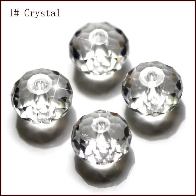 StreBelle AAA 10x8mm Multicolors Crystal Czech Rondelle Beads
