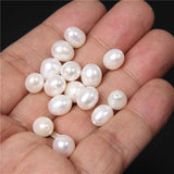 8-9mm Half Drilled Drop Natural Pearls Cultured Oval Pearl Beads
