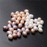 8-9mm Half Drilled Drop Natural Pearls Cultured Oval Pearl Beads